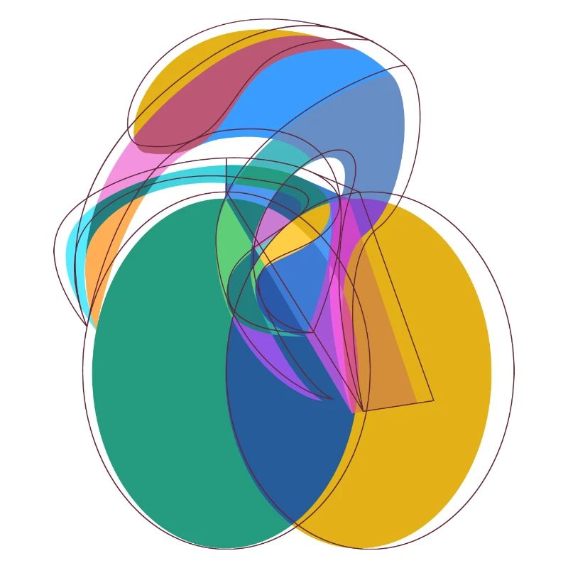 cyclist aura abstract circle geometric drawing