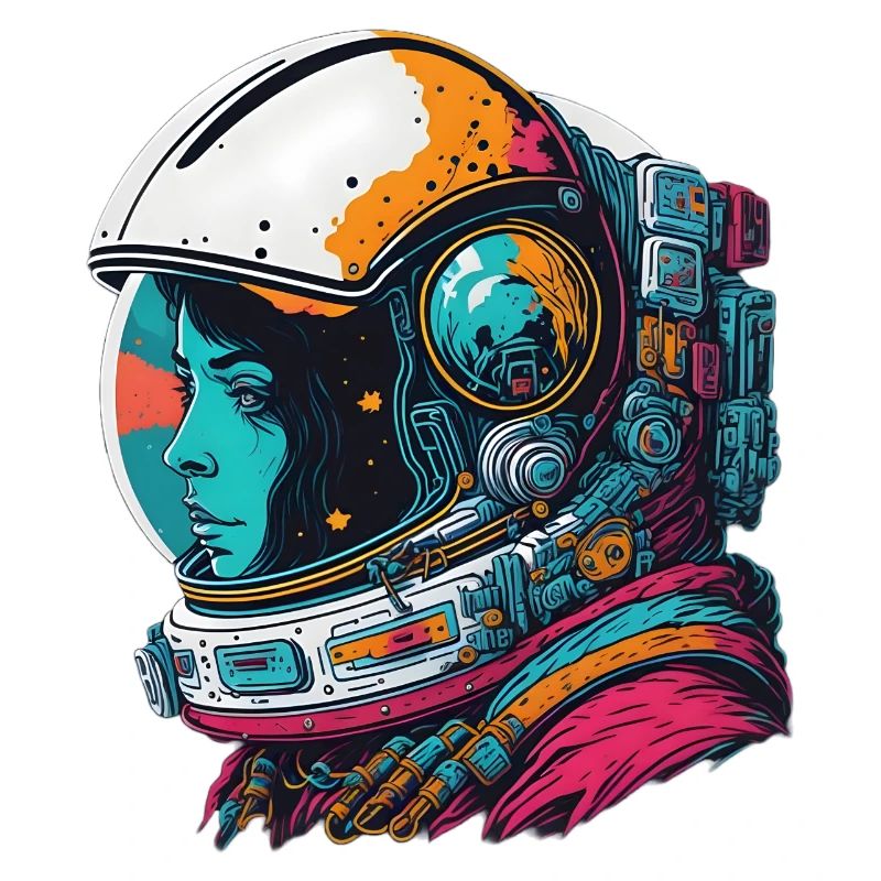 Abstract astronaut in space
