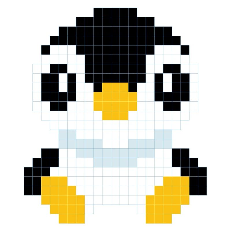 Ein pixeliger Pinguin