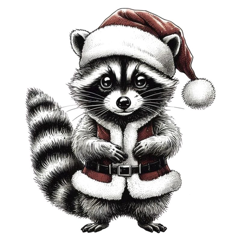 Le doux raton laveur de Noël