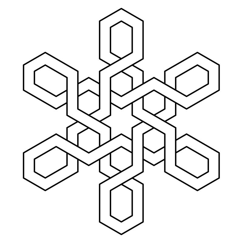 flocon de neige abstrait dans l’ornement oriental