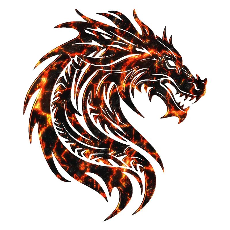 Fantasy Drache Anime Drachenkopf Mythisches Reptil