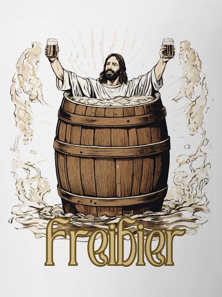Jesus spendiert Freibier
