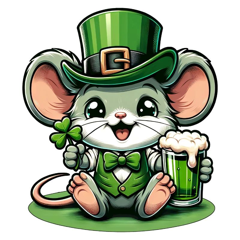 St. Patrick's Mouse in festive look