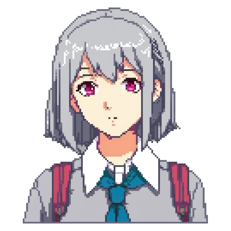 Charme d’écolière Pixel