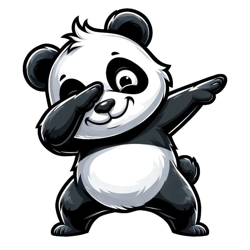 Panda Cute Cartoon Dab Dabbing