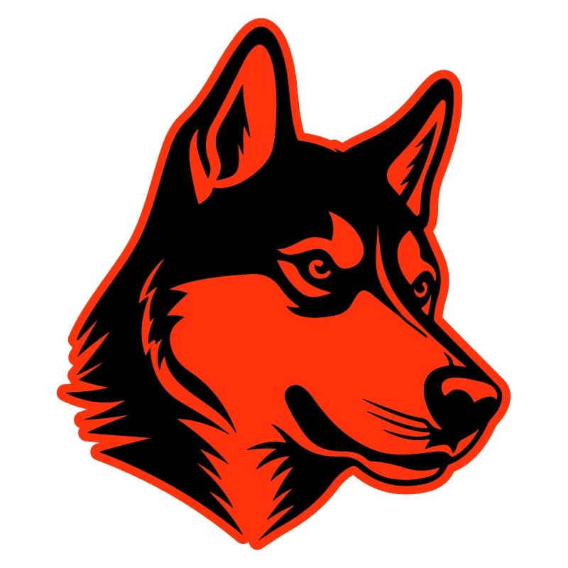 Tête de chien husky