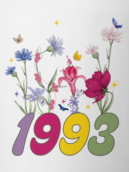 Year of birth 1993 wildflowers