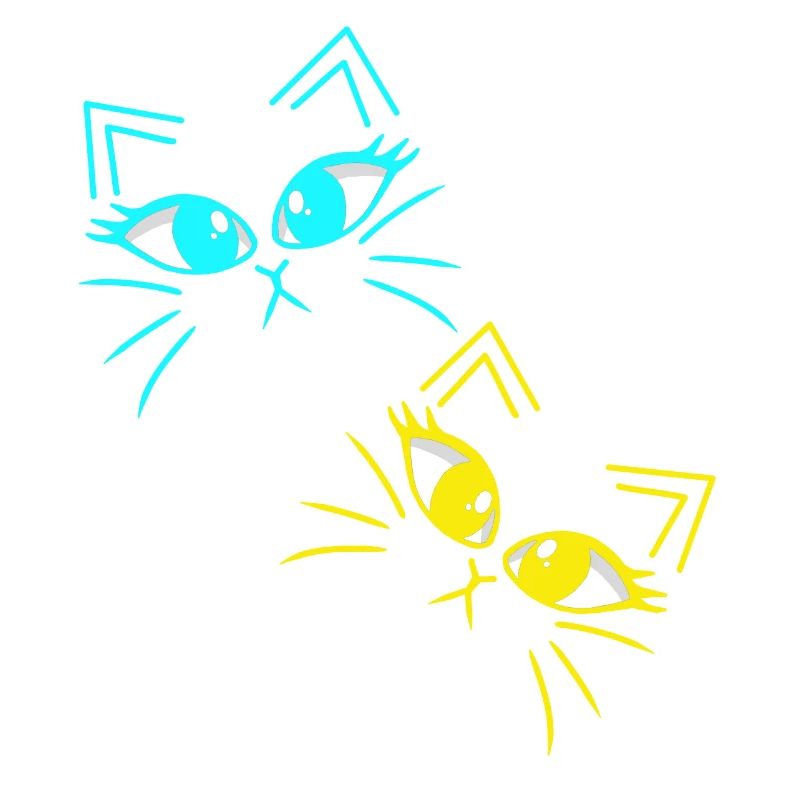 Chat minimaliste Chats Visage Visages