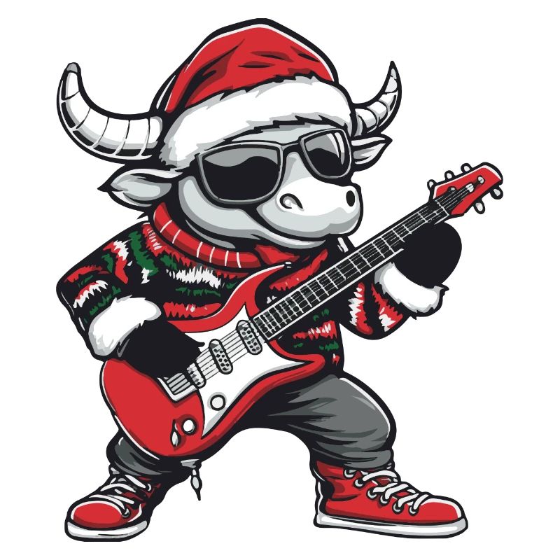 Bulle Guitare Rocker de Noël Taurus