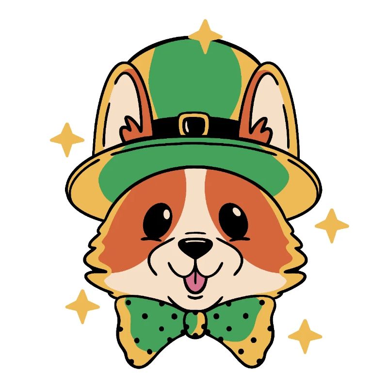 Leprechaun Corgi Portafortuna