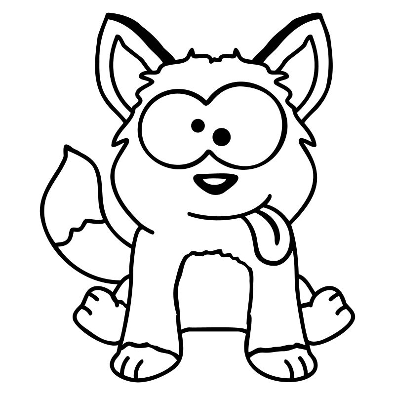 Dog Fox Funny Grimace Squint Tongue Out