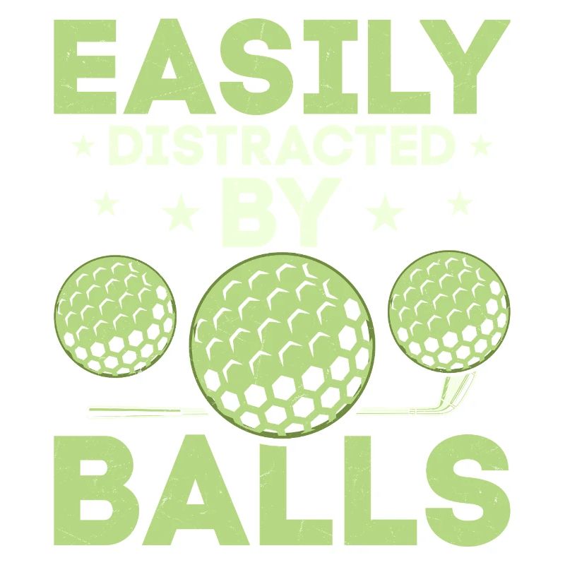 Facilement distrait par les balles Golfer Golf