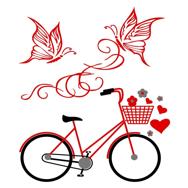Fahrrad, Schmetterlinge