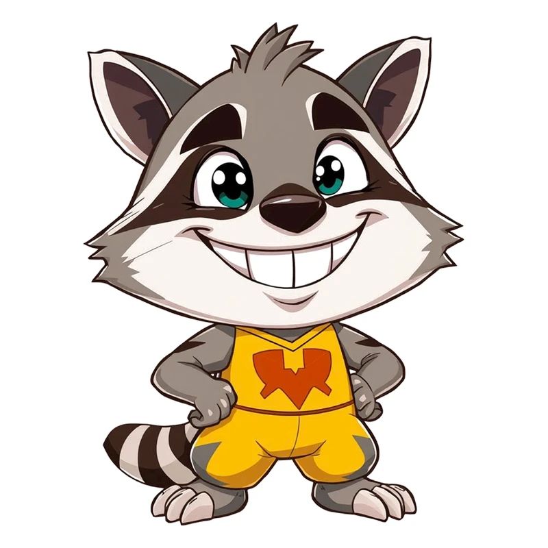Frecher Waschbär