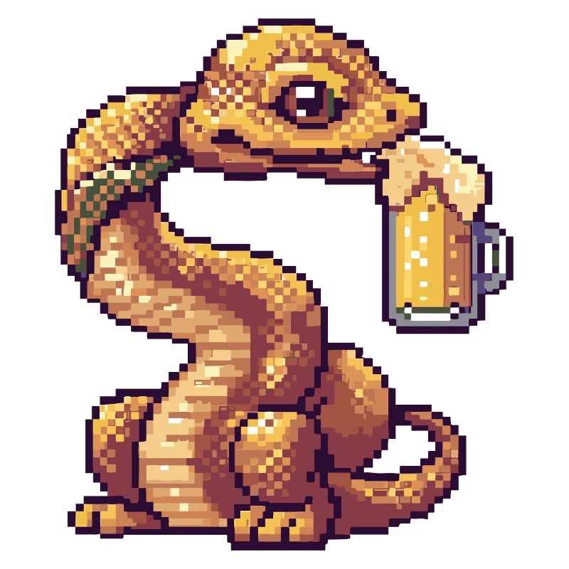 Snake Cobra Pixel Beer