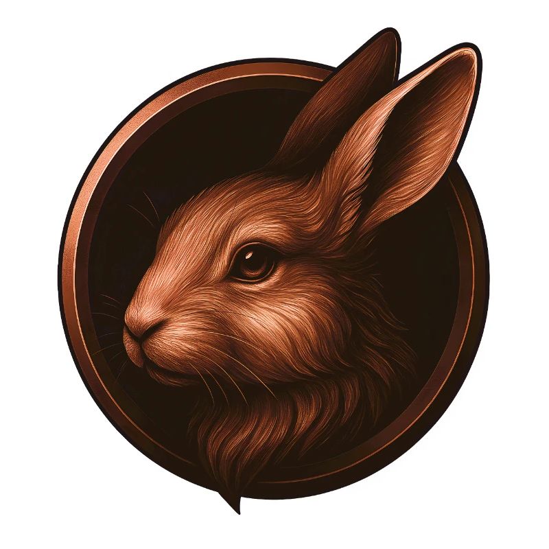Conception de tête d’animal de lapin dans l’emblème