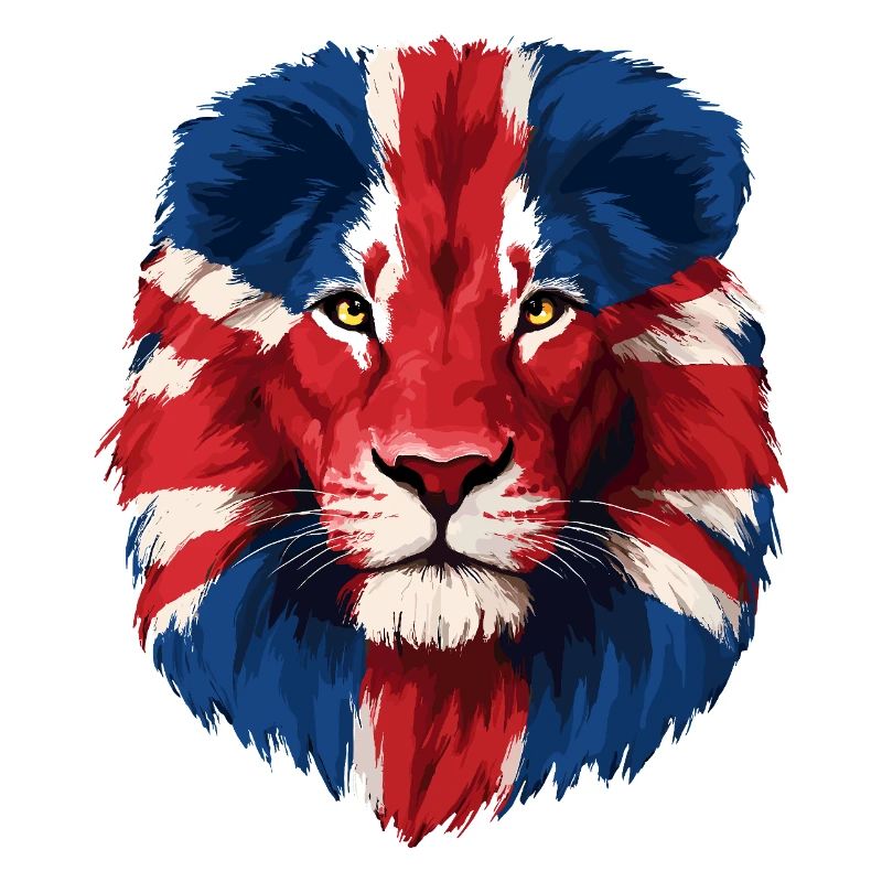 British Lion with Union Jack Mane