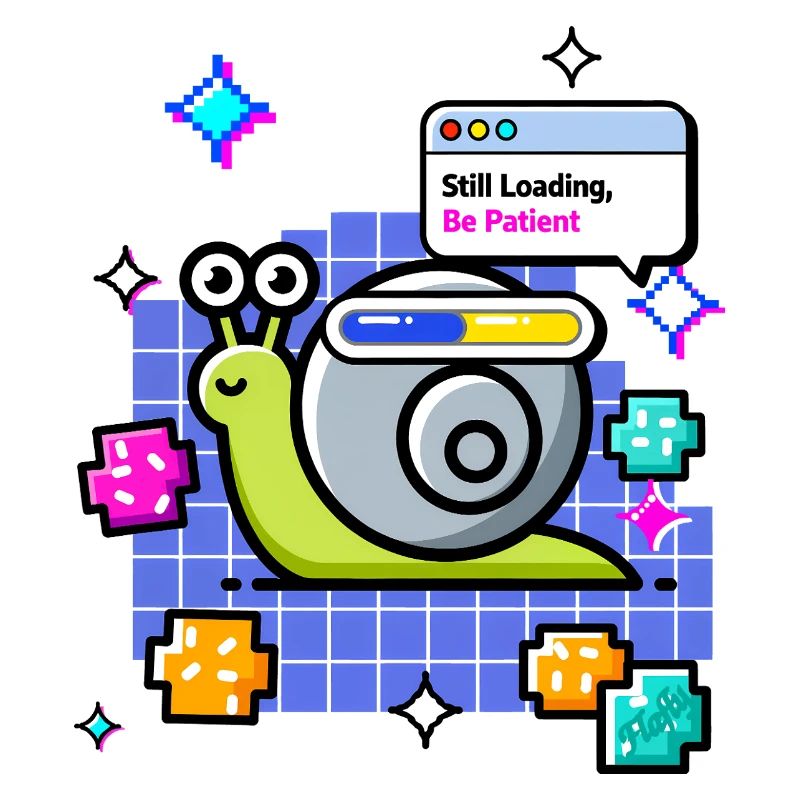 🐌 Still Loading – Meditating Snail on Wi-Fi Route