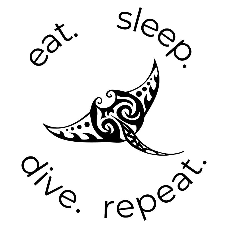 Eat Sleep Dive Repeat – Tribal Manta Rays