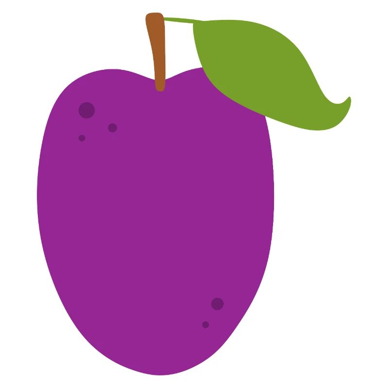 Vibrant Plum Fruit Illustration