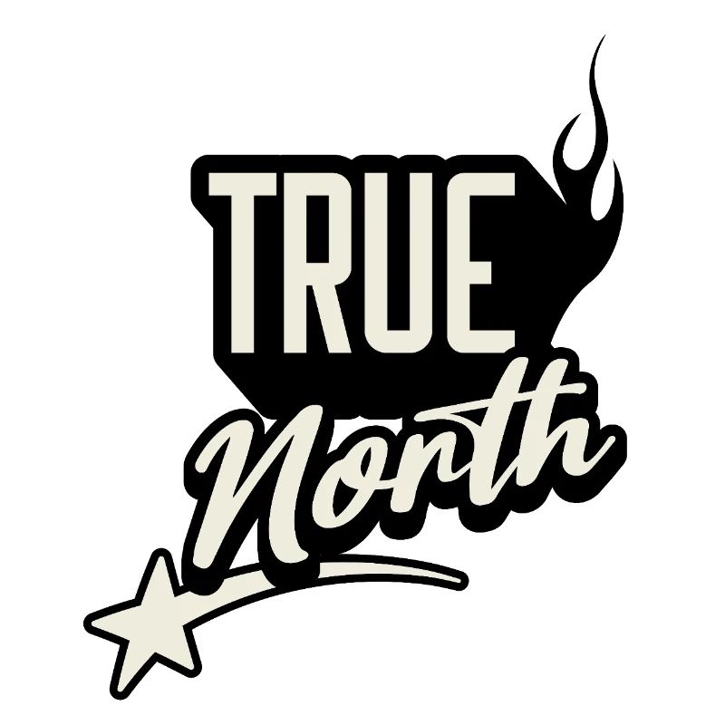 True North Inspirational Typography Design