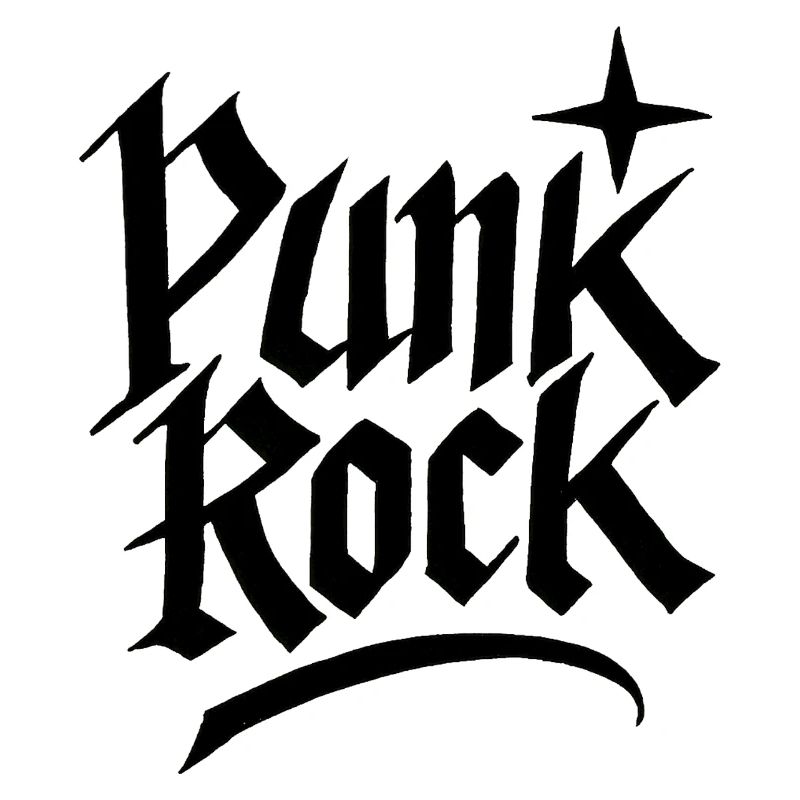 Lettrage gothique punk rock