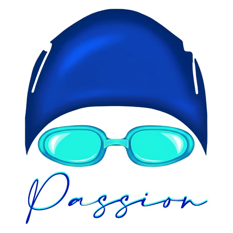 Passion Natation Bleu Néon