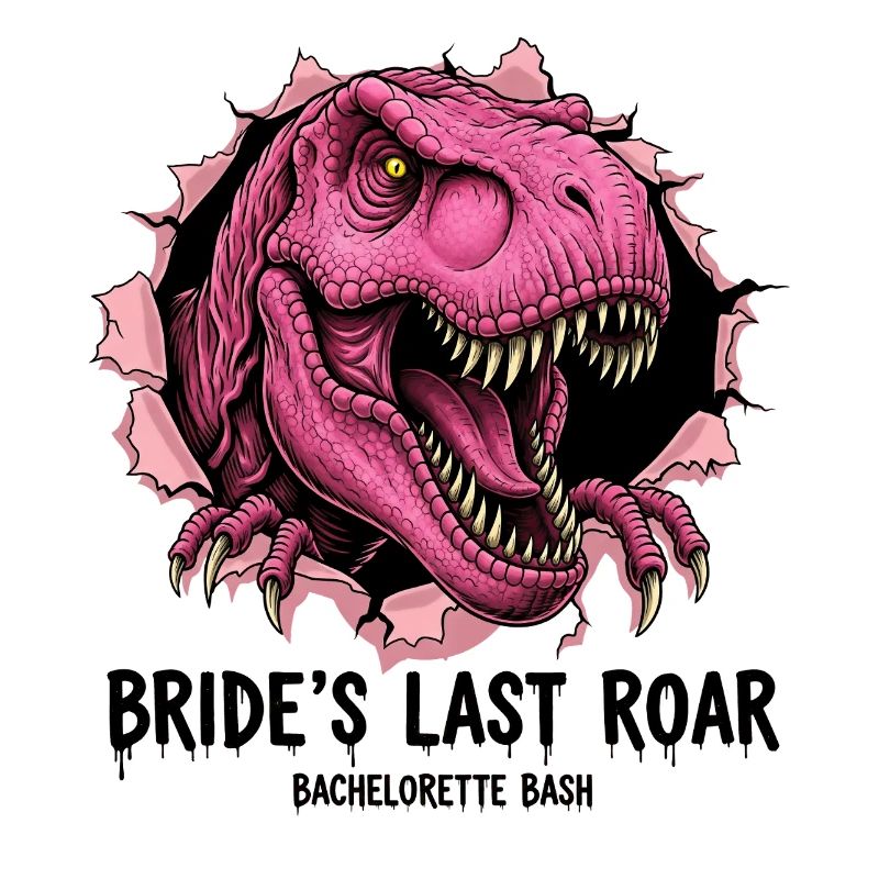 Pink T-Rex Breakthrough Bridal Party