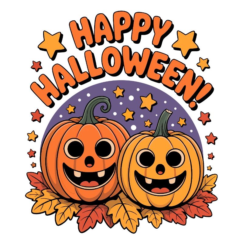 Joyeux Halloween Amis Citrouilles