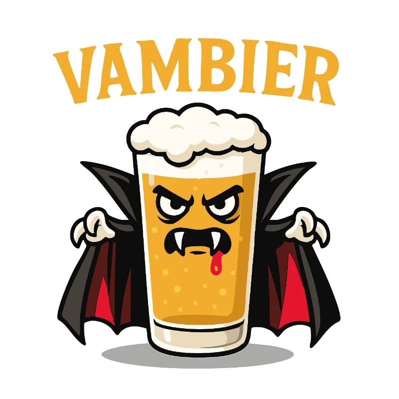 Vambier Vampire Bière Jeu de mots Halloween