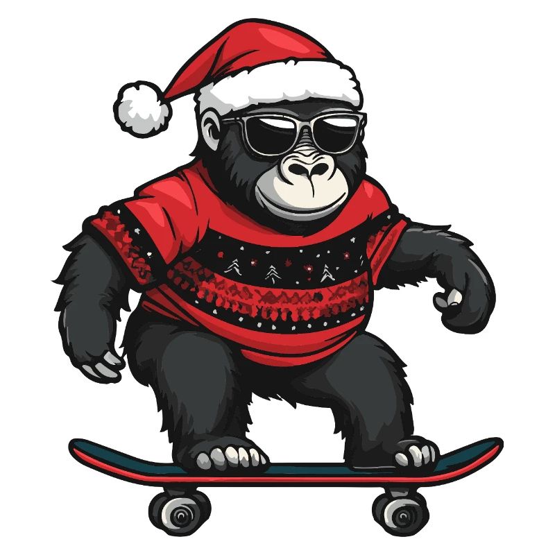 Gorille Noël drôle