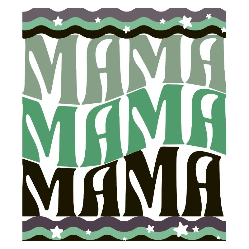 MAMA Waves Motif Vert Marron