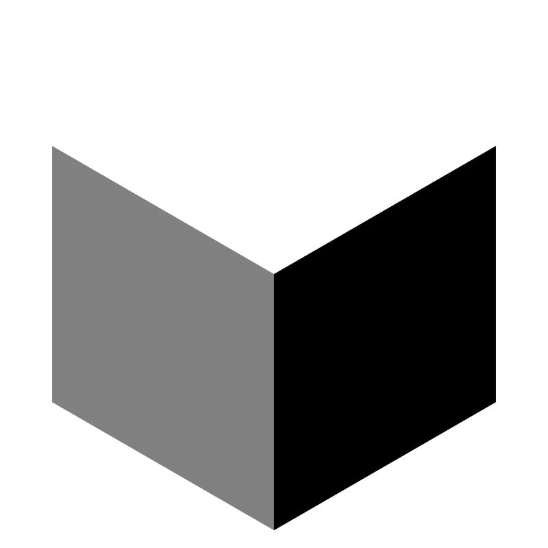 Geometric Cube Silhouette