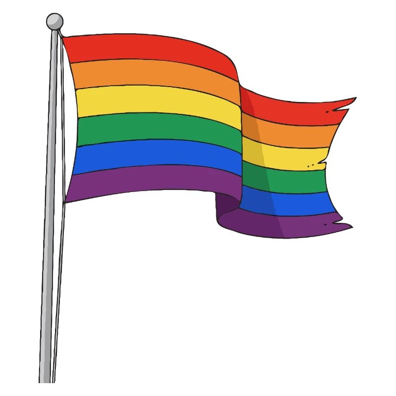 Drapeau arc-en-ciel, pistes courbes