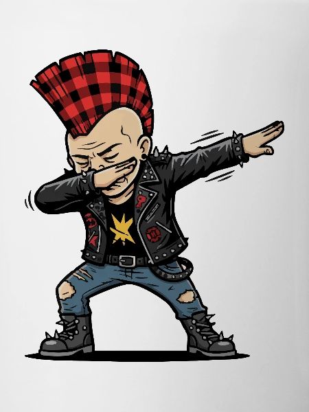 Dabbing Punk – Cheeky Cartoon Style