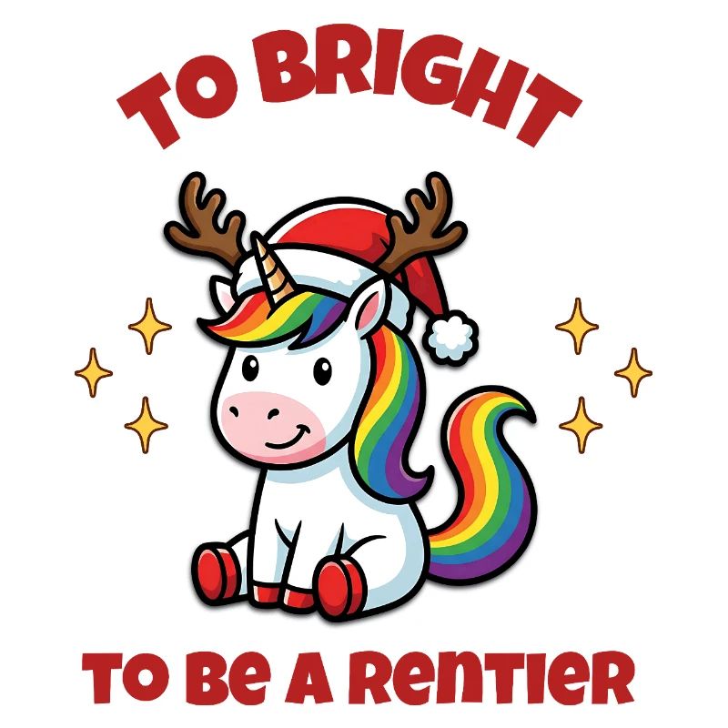 Fabuleuse licorne de Noël arc-en-ciel