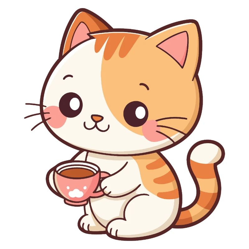 Chat café latte adorable