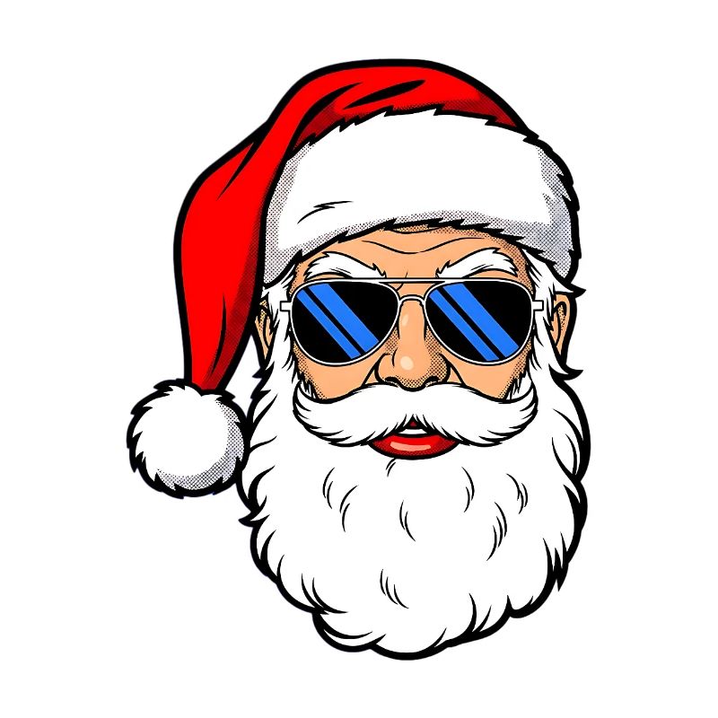Père Noël cool avec des lunettes de soleil