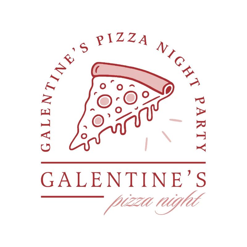 Galentines Pizzaabend Valentinstags-Mädchenparty