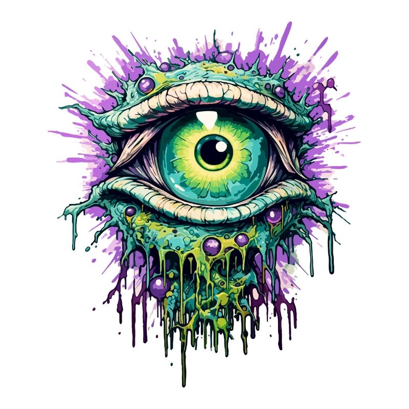 Psychedelic Eye, Voyage coloré LSD Drogues