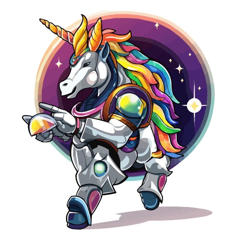 Rainbowunicorn dans l’armure astro