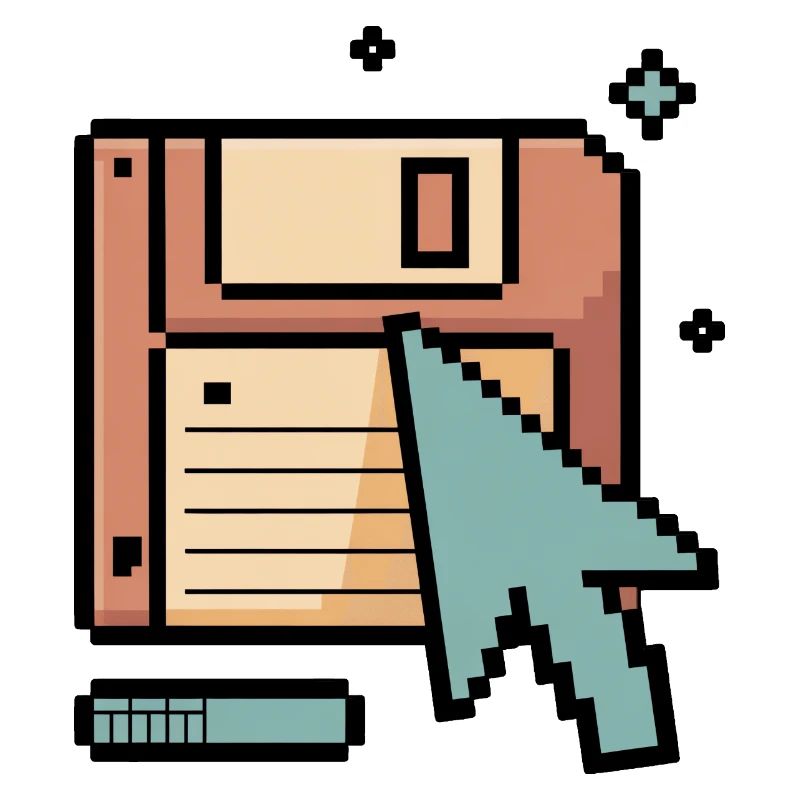 Floppy Disk Retro Internet