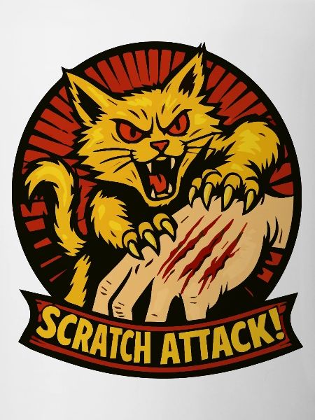 Scratch Attack Angry Cat Claw Design