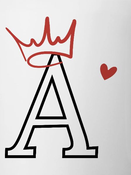 Heart Crown Letter