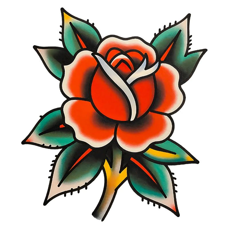 Classic Tattoo Rose