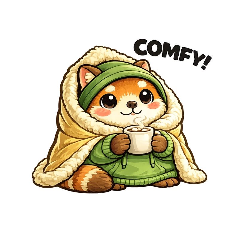 Cuddly panda in winter coat