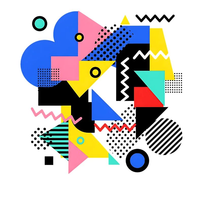 Geometrische Farbexplosion Pop Art