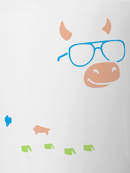Cool Cow Sunglasses Abstract Vector