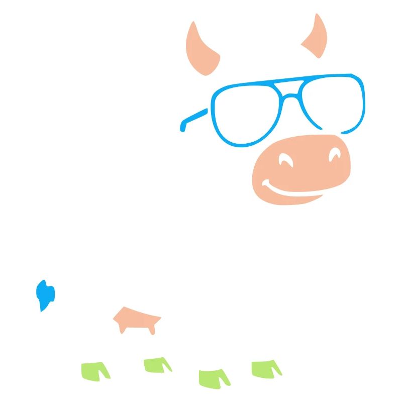 Cool Cow Sunglasses Abstract Vector